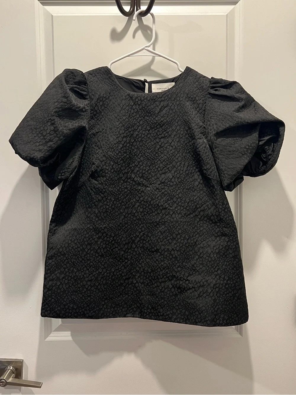 Pomander Place Black Jacquard Lyla Blouse